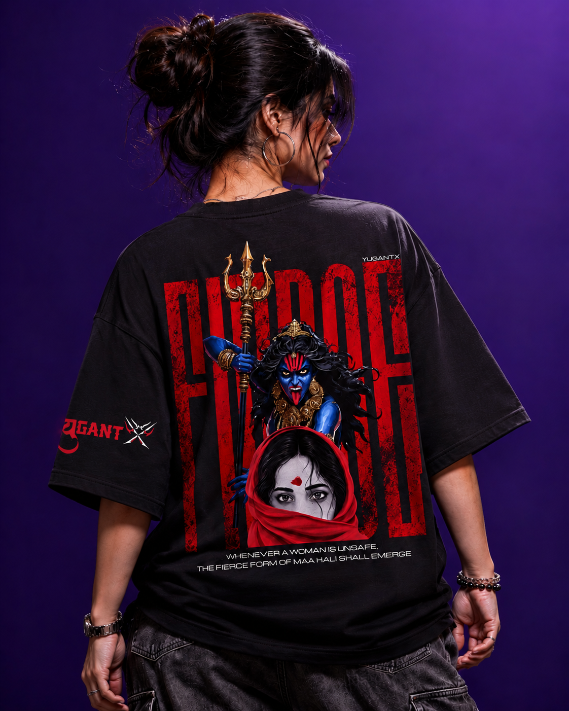 Mahakali Oversized Graphic T-Shirt – Fierce Shakti Edition
