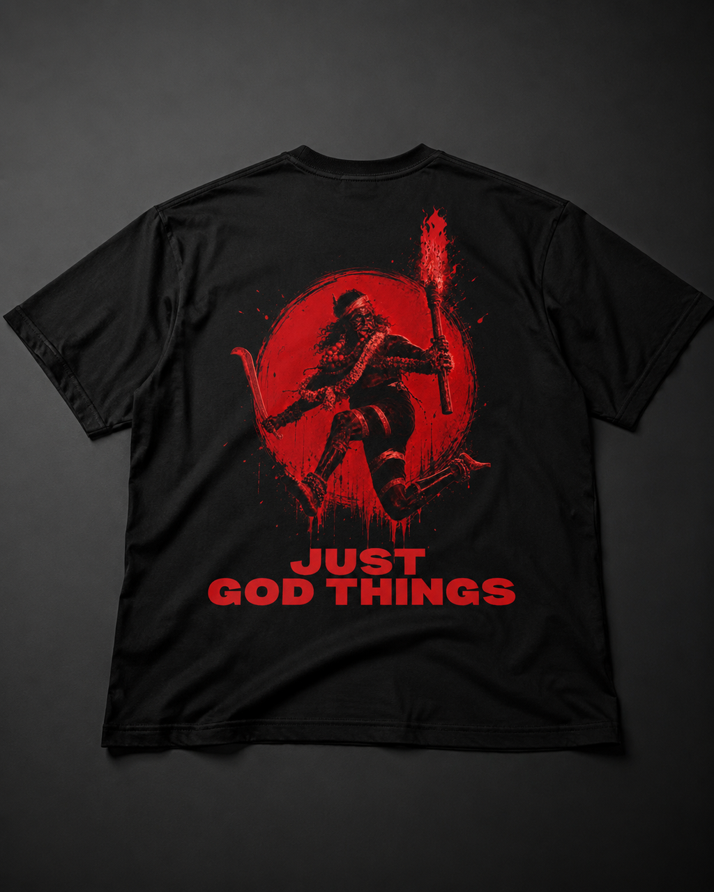 Karuppu God Mode Oversized T-Shirt – Divine Rage Edition