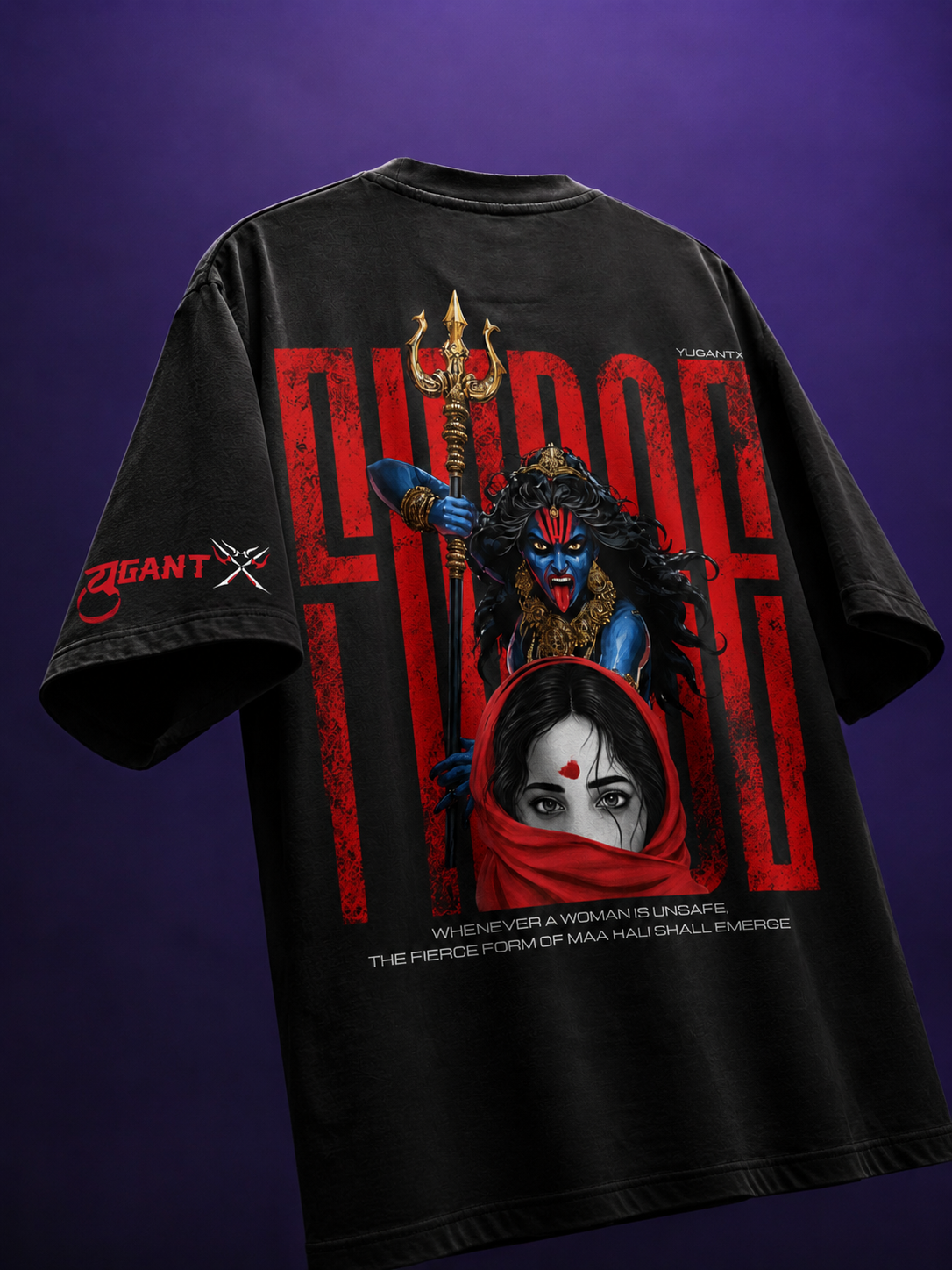 Mahakali Oversized Graphic T-Shirt – Fierce Shakti Edition
